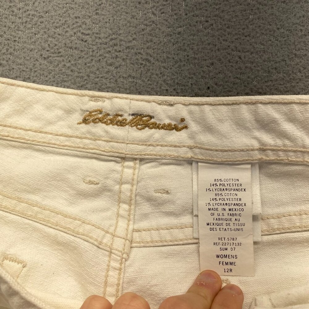 Eddie Bauer Classic Bootcut Jeans Women's White Size 12 Denim,Embroidery - Picture 3 of 12